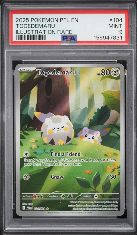 2025 Pokemon Mega Phantasmal Flames IR Togedemaru #104 PSA 9 MINT
