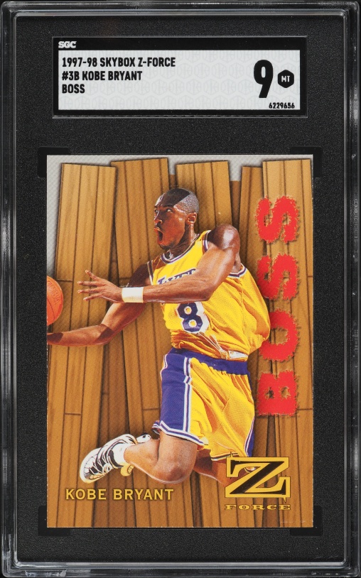 1997 Skybox Z-Force Super Rave Kobe Bryant /50 #195 BGS 9 MINT on