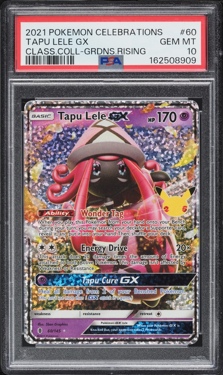 2021 Pokemon Sword & Shield Celebrations Classic Collection Holo Tapu Lele GX #60 PSA 10 GEM