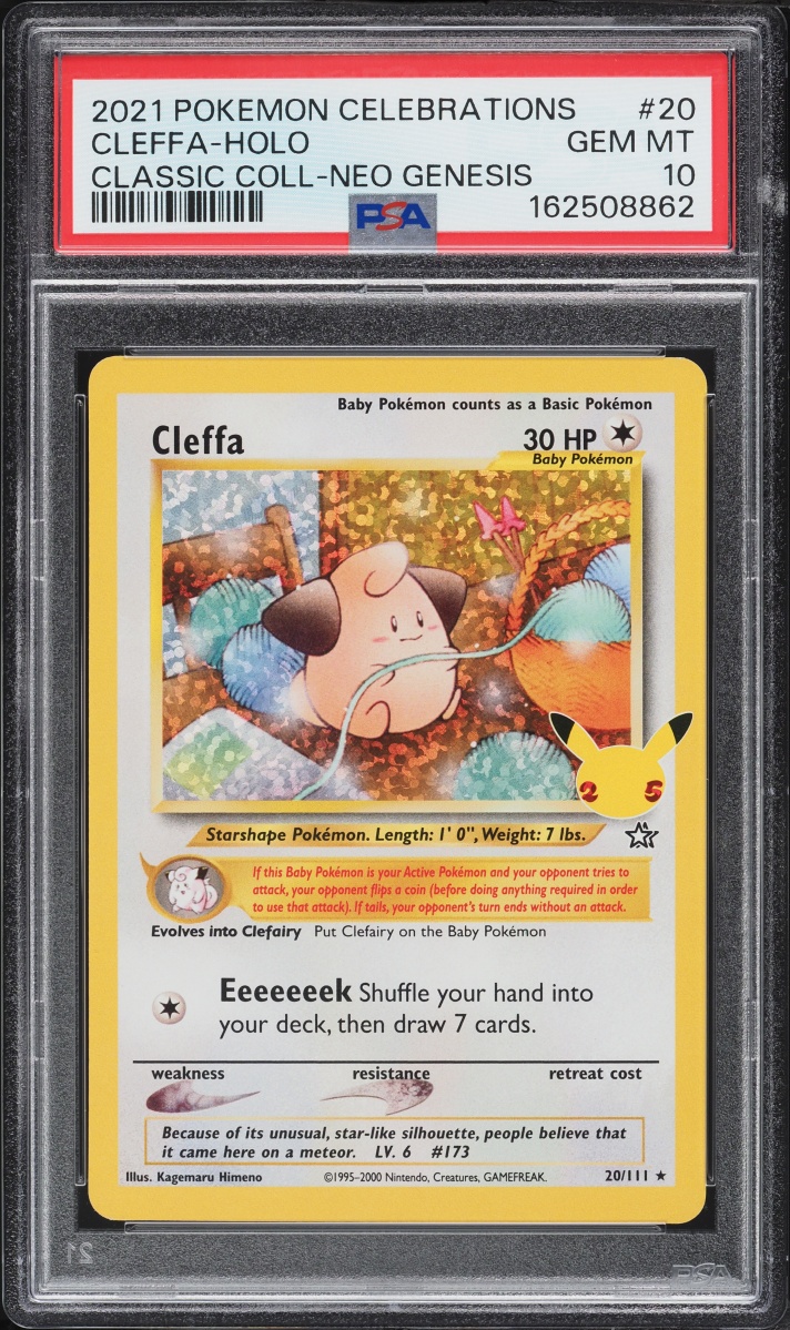 2021 Pokemon Sword & Shield Celebrations Classic Collection Holo Cleffa #20 PSA 10 GEM MINT