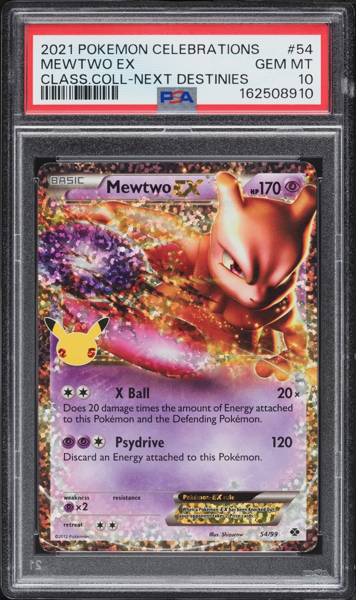 2021 Pokemon Sword & Shield Celebrations Classic Collection Holo Mewtwo EX #54 PSA 10 GEM MINT