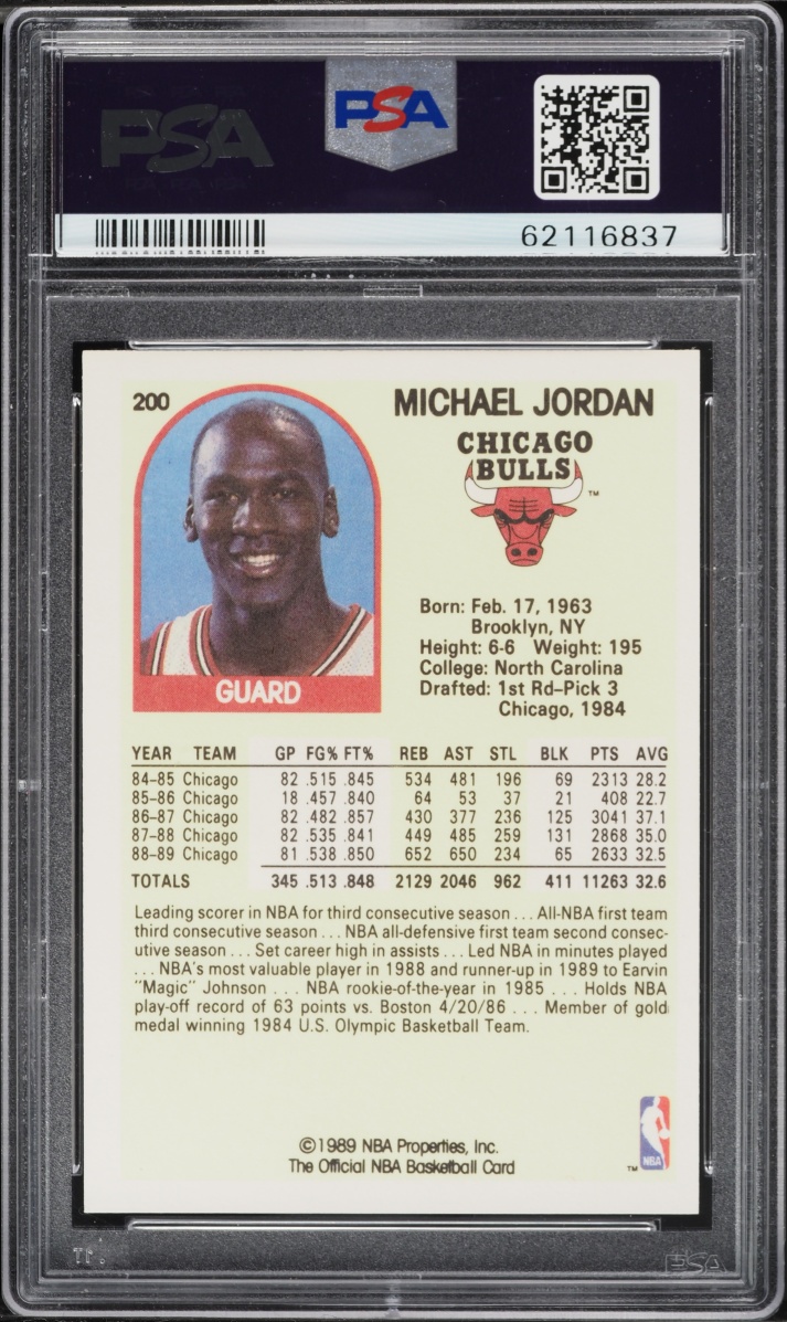 1989 Hoops Michael Jordan #200 PSA 10 GEM MINT