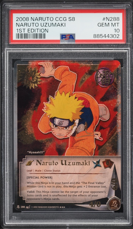 2008 Naruto CCG Series 11 Approaching Wind 1st Edition Naruto