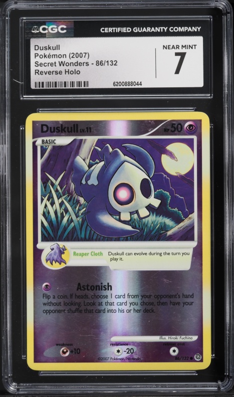 2007 Pokemon Diamond & Pearl Secret Wonders Reverse Holo Duskull #86 CGC 7 NRMT