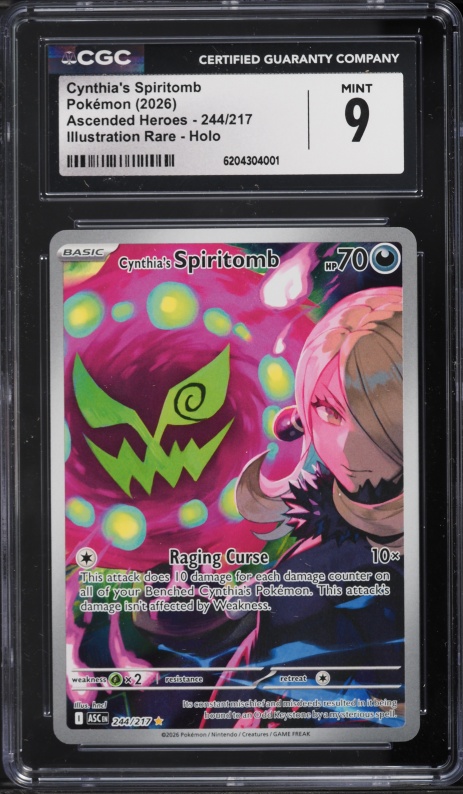 2026 Pokemon Mega Evolution Ascended Heroes IR Cynthia's Spiritomb #244 CGC 9 MINT
