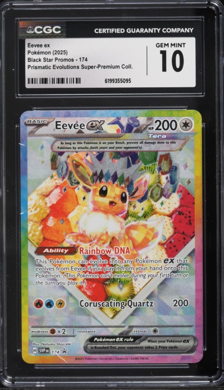 2025 Pokemon SV Promo Prismatic Evolutions Super Premium Full Art Eevee Ex #174 CGC 10 GEM MINT