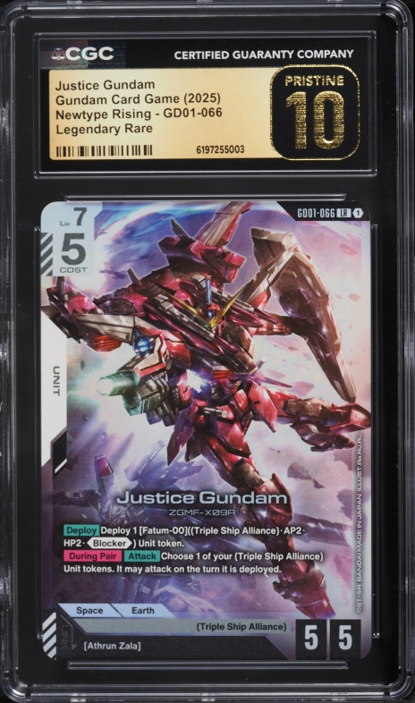 2025 Gundam Card Game Newtype Rising LR Justice Gundam #GD01-066