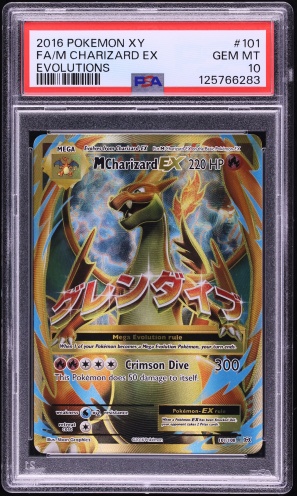 2016 Pokemon XY Evolutions Full Art M Charizard EX #101 PSA 9 MINT