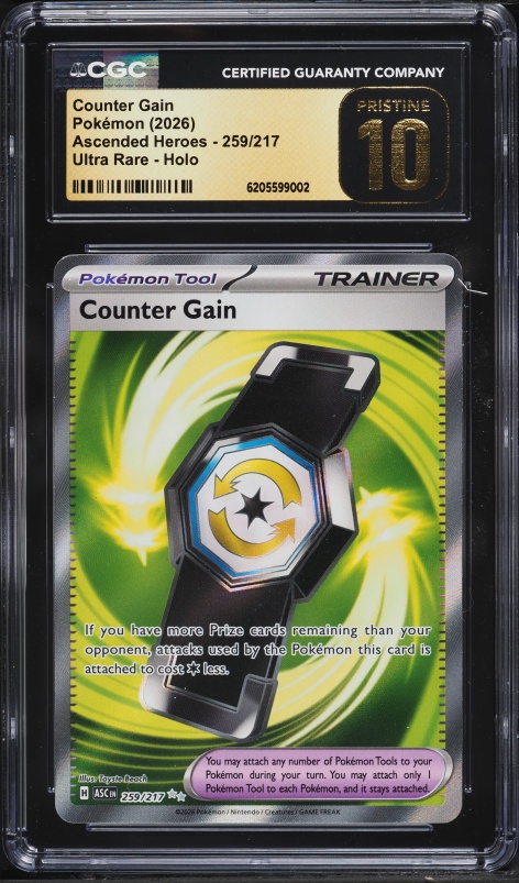 2026 Pokemon Mega Evolution Ascended Heroes Full Art Counter Gain #259 CGC 10 PRISTINE