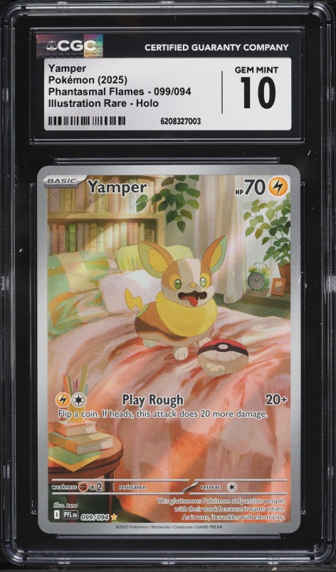2025 Pokemon Mega Evolution Phantasmal Flames IR Yamper #99 CGC 10 GEM MINT