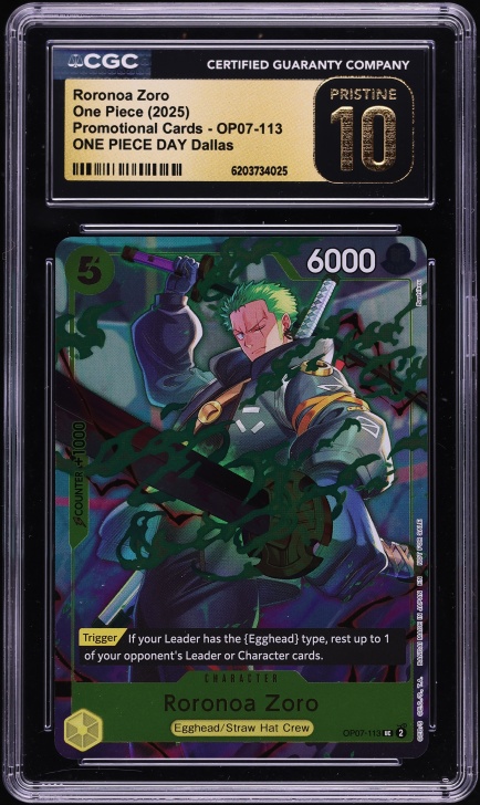 2025 One Piece Premium Best Vol. 2 Roronoa Zoro #OP06-118 CGC 10