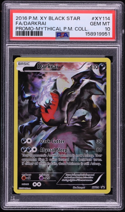 2016 Pokemon XY Promo Mythical Full Art Darkrai #XY114 PSA 10 GEM MINT