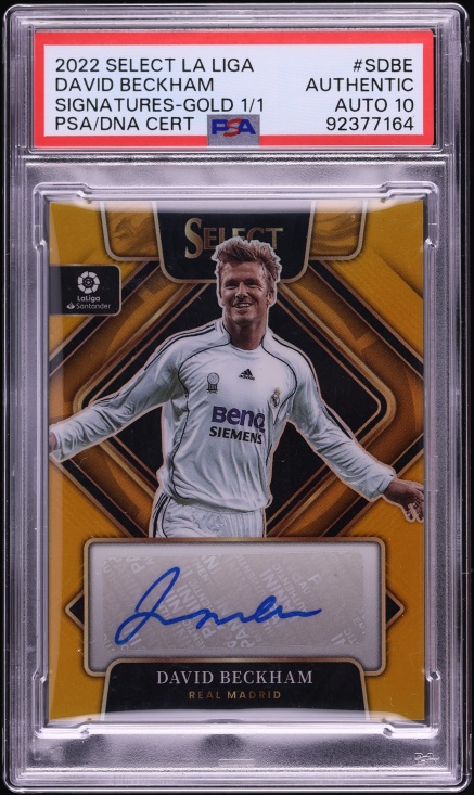2020 Panini Prizm Premier League Red Ice David Beckham AUTO #CL