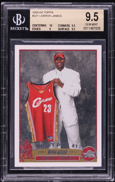 2003 Topps Basketball LeBron James ROOKIE #221 BGS 10 PRISTINE