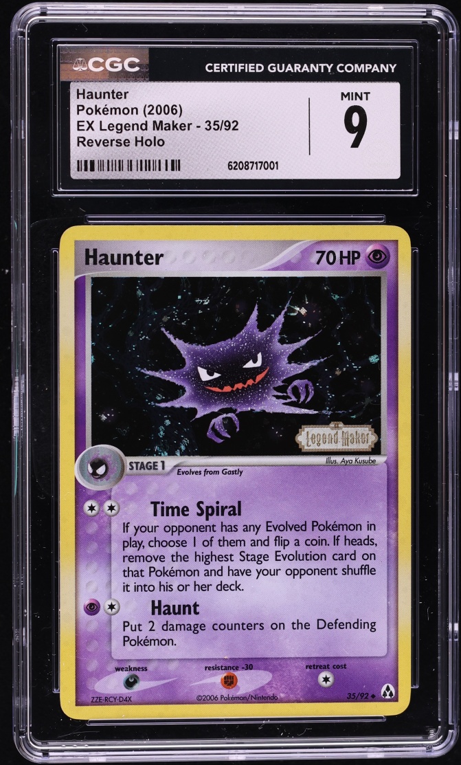 2006 Pokemon EX Legend Maker Reverse Holo Haunter #35 CGC 9 MINT