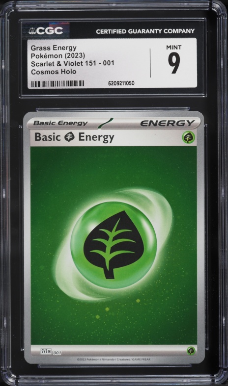 2023 Pokemon Scarlet & Violet 151 Cosmos Holo Grass Energy #001 CGC 9 MINT