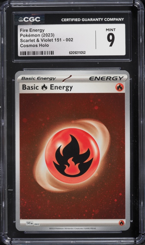 2023 Pokemon Scarlet & Violet 151 Cosmos Holo Fire Energy #2 CGC 9 MINT