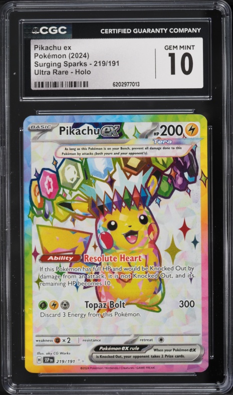 2025 Pokemon Japanese Mega Dream Ex SAR Pikachu Ex #234 CGC 10 GEM