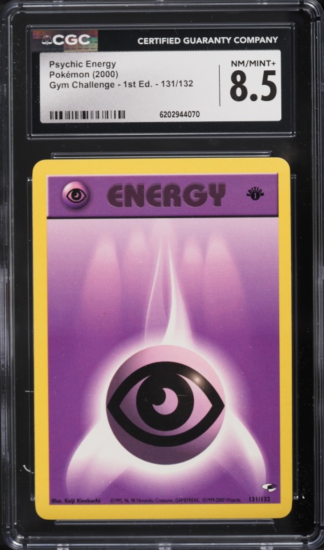 2000 Pokemon Gym Challenge 1st Edition Psychic Energy #131 CGC 8.5 NM-MT+
