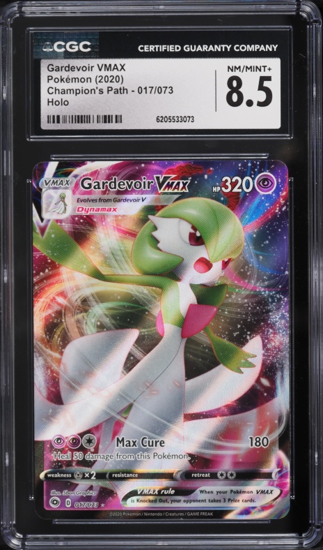 2020 Pokemon Sword & Shield Champion's Path Alt Art Gardevoir Vmax #17 CGC 8.5 NM-MT+