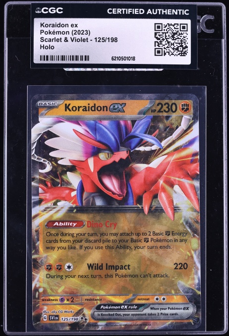 2023 Pokemon Scarlet & Violet Holo Koraidon ex #125 CGC AUTH