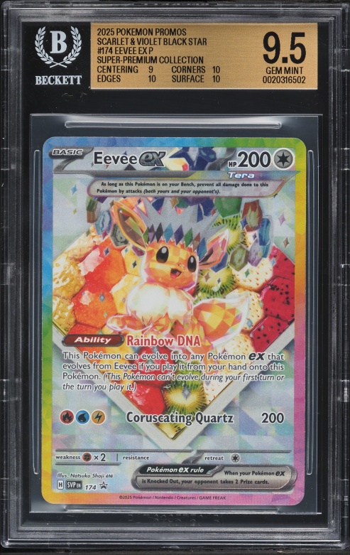 2025 Pokemon SV Promo Prismatic Evolutions Super Premium Full Art Eevee ex #174 BGS 9.5 GEM