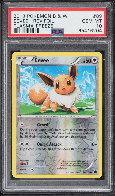 2002 Pokemon Legendary Collection Reverse Holo Eevee #74 PSA 7