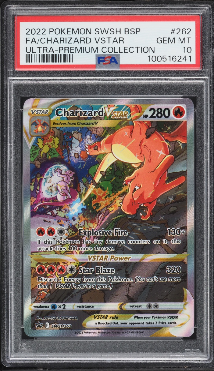 2022 Pokemon Sword & Shield Promo Ultra Premium Full Art Charizard VSTAR #SWSH262 PSA 10 GEM