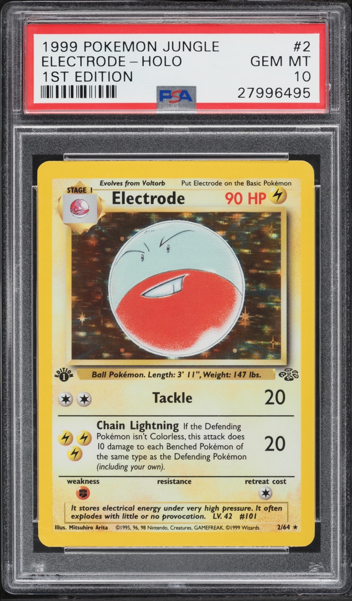 1999 Pokemon Jungle 1st Edition Holo Electrode #2 PSA 10 GEM MINT