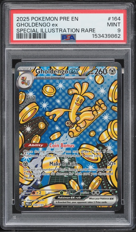 2025 Pokemon Scarlet & Violet Prismatic Evolutions SIR Gholdengo ex #164 PSA 9 MINT