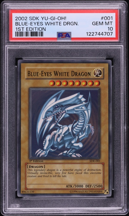 2002 Yu-Gi-Oh! Starter Deck Kaiba 1st Edition Blue-Eyes White Dragon #SDK-001 PSA 10 GEM MINT