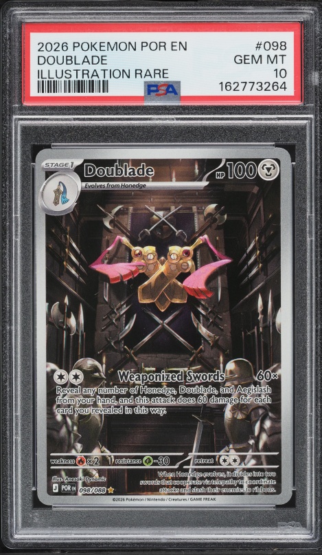 2026 Pokemon Mega Evolution Perfect Order IR Doublade #098 PSA 10 GEM MINT