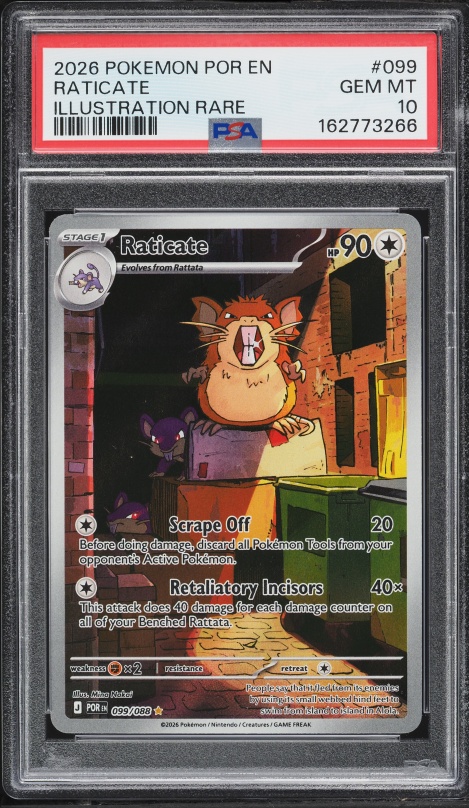 2026 Pokemon Mega Evolution Perfect Order IR Raticate #099 PSA 10 GEM MINT