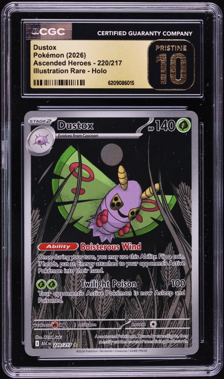 2026 Pokemon Mega Evolution Ascended Heroes IR Dustox #220 CGC 10 PRISTINE