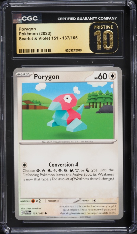2023 Pokemon Scarlet & Violet 151 Porygon #137 CGC 10 PRISTINE