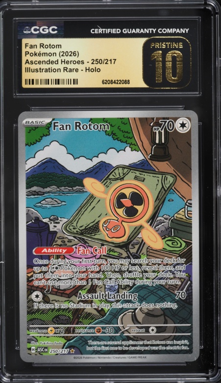 2026 Pokemon Mega Evolution Ascended Heroes IR Fan Rotom #250 CGC 10 PRISTINE