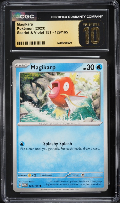 2023 Pokemon Scarlet & Violet 151 Magikarp #129 CGC 10 PRISTINE