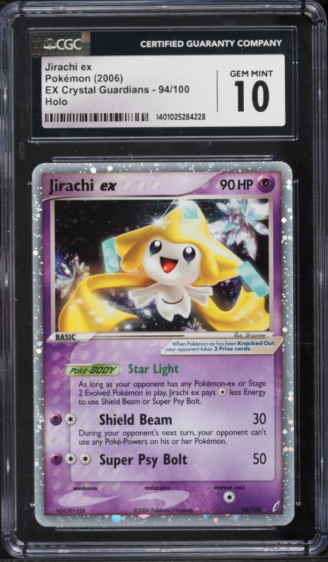 2006 Pokemon EX Crystal Guardians Holo Jirachi EX #94 CGC 10 GEM MINT