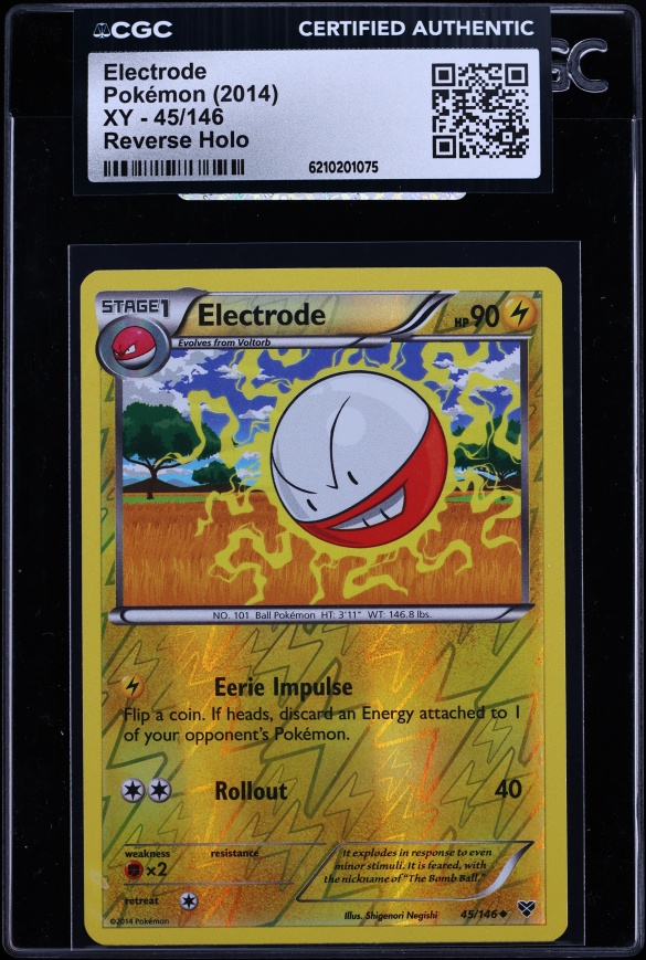 2014 Pokemon XY Reverse Holo Electrode #45 CGC AUTH