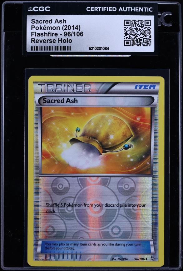 2014 Pokemon Flashfire Reverse Holo Sacred Ash #96 CGC AUTH