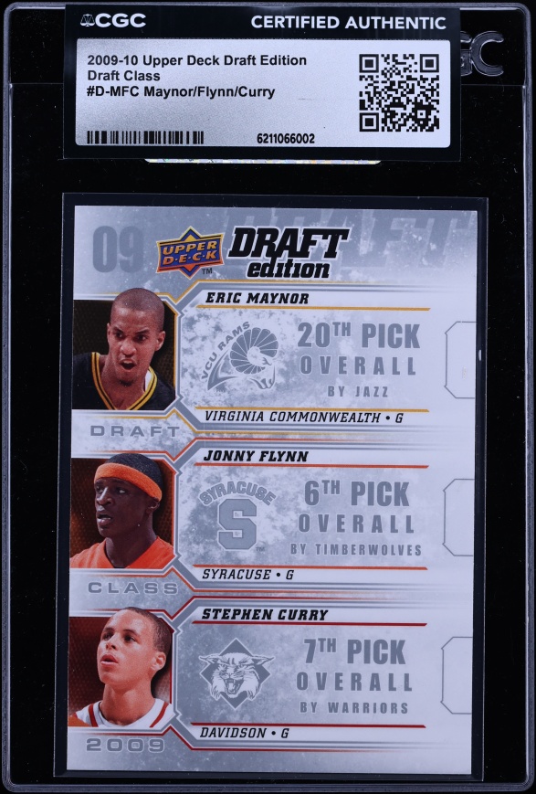 2009 Upper Deck Draft Class Stephen Curry Maynor Flynn ROOKIE AUTO