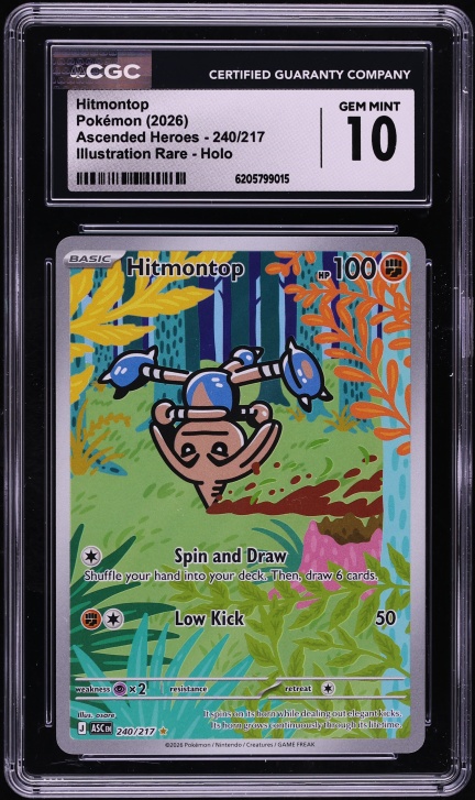 2026 Pokemon Mega Evolution Ascended Heroes IR Hitmontop #240 CGC 10 GEM MINT