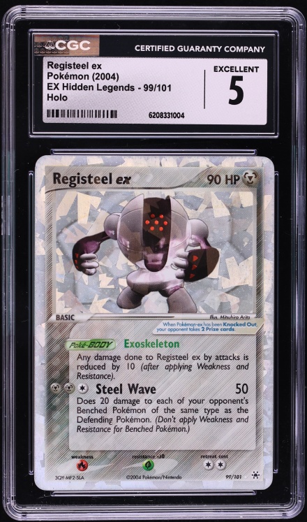 2004 Pokemon EX Hidden Legends Holo Registeel EX #99 CGC 5 EX