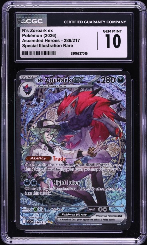 2026 Pokemon Mega Evolution Ascended Heroes SIR N's Zoroark ex #286 CGC 10 GEM MINT