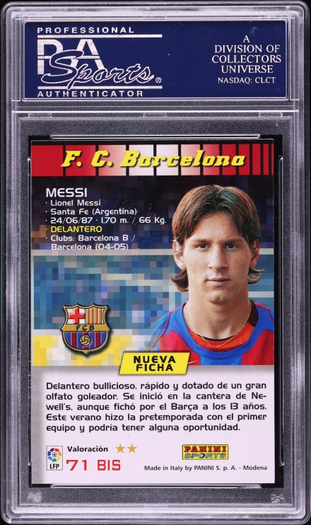 2004 Panini Sports Mega Cracks La Liga Lionel Messi ROOKIE #71BIS