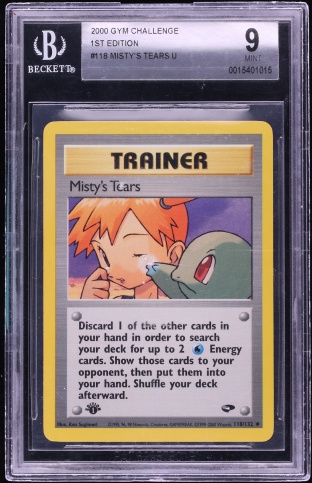 2000 Pokemon Gym Challenge 1st Edition Misty's Tears #118 BGS 9 MINT