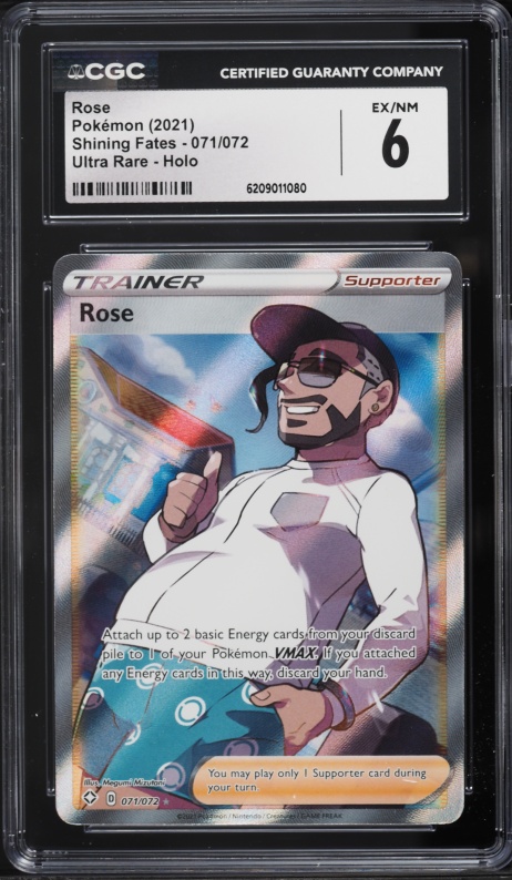 2021 Pokemon Shining Fates Full Art Rose #071 CGC 6 EXMT