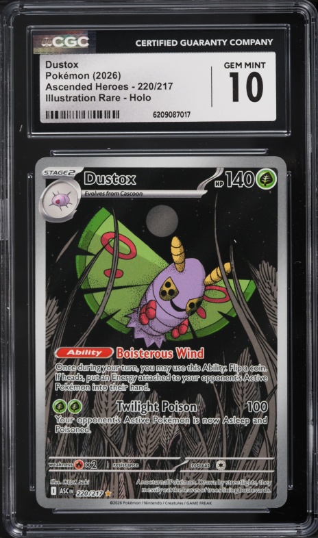 2026 Pokemon Mega Evolution Ascended Heroes IR Dustox #220 CGC 10 GEM MINT