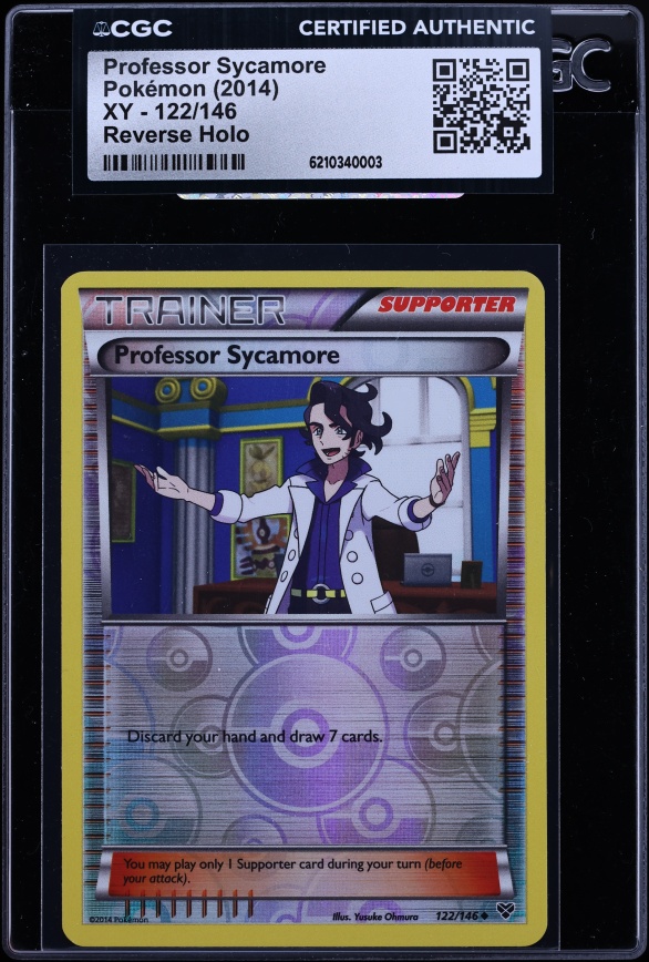 2014 Pokemon XY Reverse Holo Professor Sycamore #122 CGC AUTH