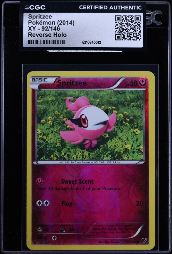 2014 Pokemon XY Reverse Holo Spritzee #92 CGC AUTH